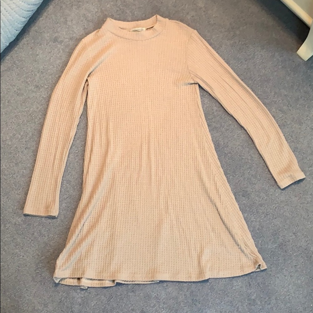 Francescas Soft tan sweater dress